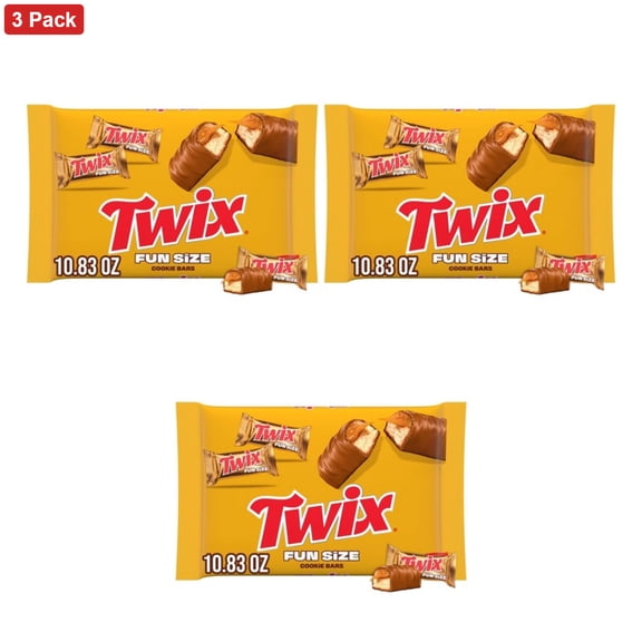 Twix Fun Size Caramel Chocolate Cookie Bar Candy - 10.83oz