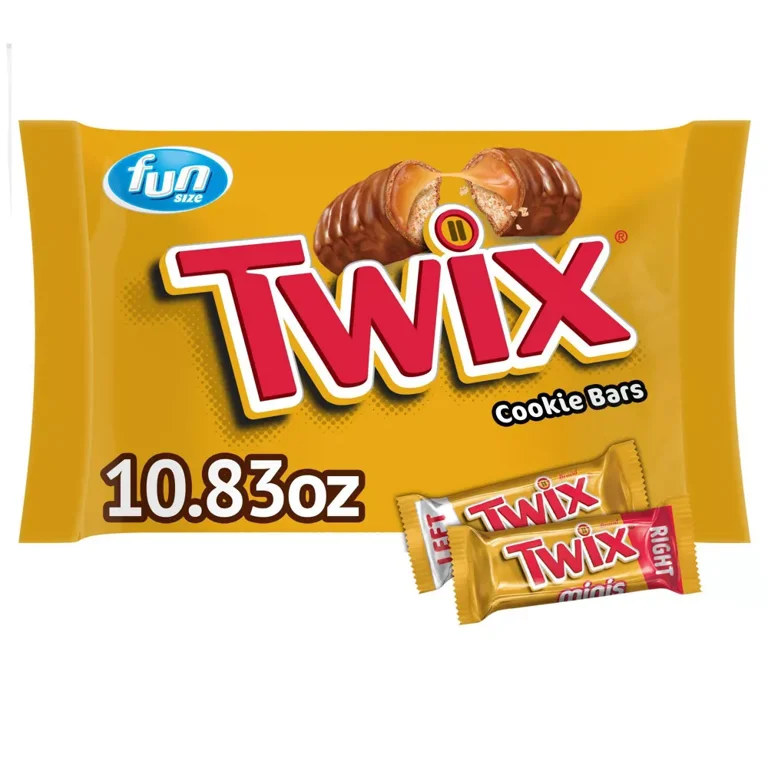アッキー　twins10oz Twix Fun Size Caramel Cookie Chocolate Bulk Candy Bag - 10.83 oz