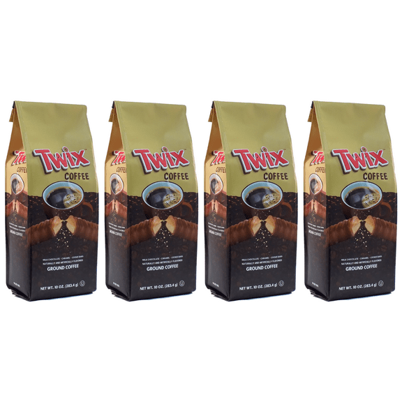 Twix Milk Chocolate, Caramel & Cookie Bar Flavored Ground Coffee, 10 oz, 4-pack