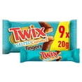 thumbnail image 1 of Twix Salted Caramel & Milk Chocolate Fingers Biscuit Snack Bars Multipack 9 x 20g, British Import (Pack of 3), 1 of 3
