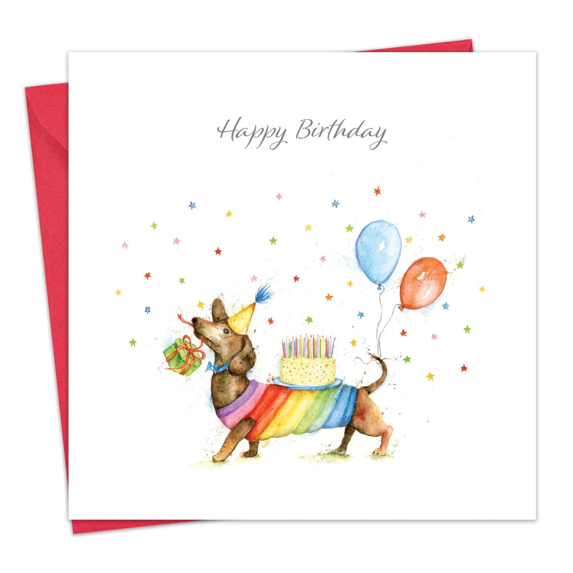 Twizler Birthday Card Sausage Dog - Happy Birthday Greeting Card for ...