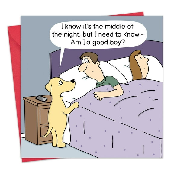 Twizler Funny Dog Card - Blank Card for Him or Her - Humor Happy Birthday Greeting Card for Men or Women - Anniversary - Valentine's Day - Mother's Day - Father's Day
