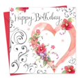 thumbnail image 1 of Twizler Happy Birthday Card for Her Heart - Womens Birthday Greeting Card - Friend Mom Wife Nan, 1 of 5