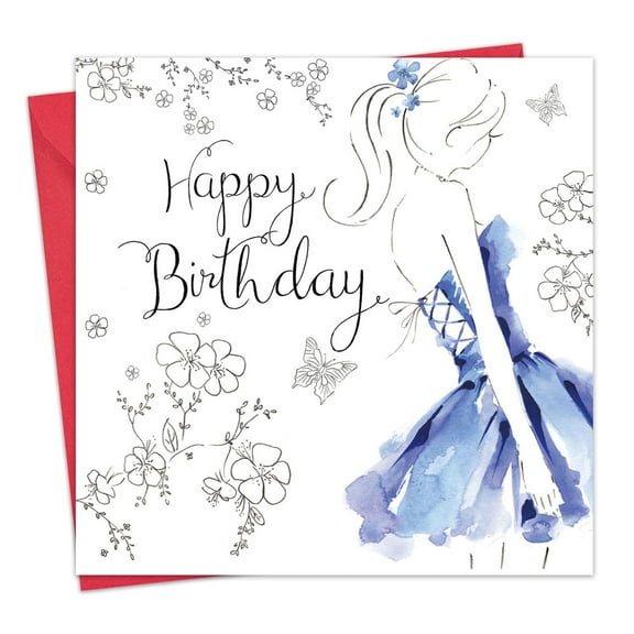Twizler Happy Birthday Card for Teenage Girl - For Her - Womens Birthday Greeting Card for Young Lady Female Daughter