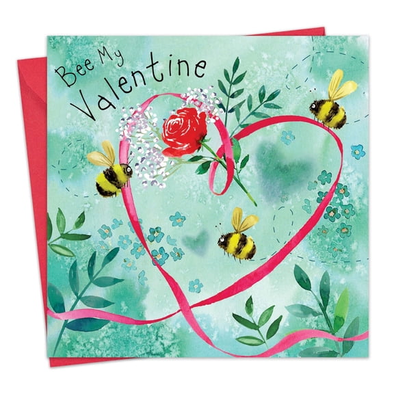 Twizler Valentine's Day Card - Bee My Valentine Greeting Card for Her or Him - Wife Girlfriend Happy Valentines Day Card Husband Boyfriend Partner