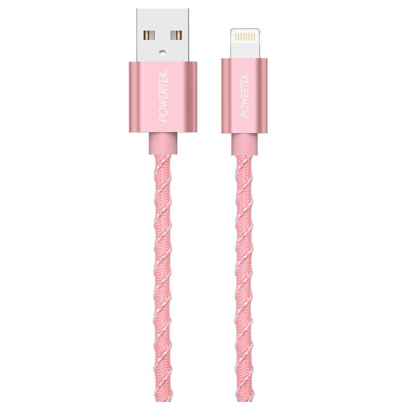 Liquipel Powertek Twizzler USB-A to Lightning - Pink