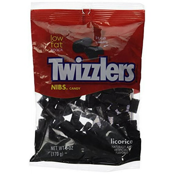 Twizzler Black Licorice Nibs 6 oz (Pack of 14)
