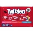 Twizzlers Assorted Fruit Flavored Snack Size Chewy Halloween Candy, Bag 25.3 oz, 60 Pieces