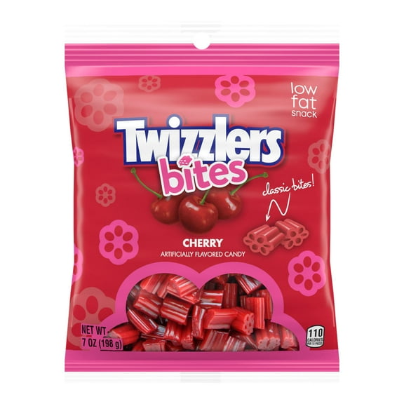 Twizzlers Bites Cherry Candy Bags, 7 Oz (12 Count)