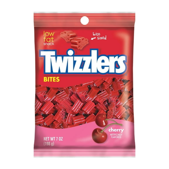 Twizzlers Bites Cherry Candy Bags, 7 Oz (12 Count)