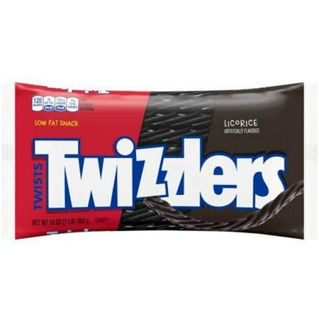 Twizzlers Black Licorice Twists (Pack Of 4)