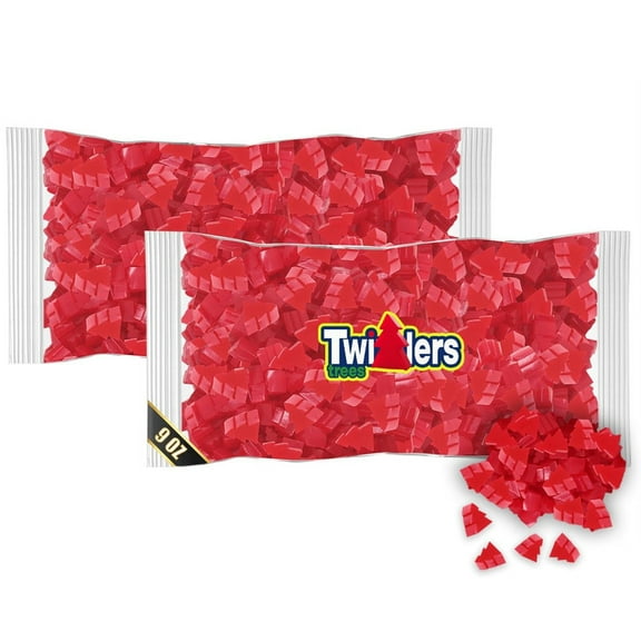 Twizzlers Christmas Cherry Licorice Tree Candy, Soft & Chewy Holiday Candy, 2-Pack, 9 oz Each (18 oz Total)
