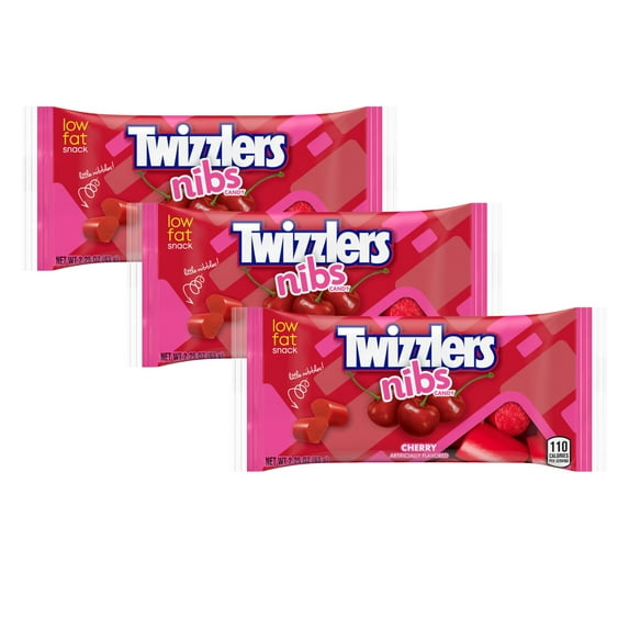 Twizzlers Nibs Cherry Licorice Style Chewy Candy – 2.25 oz Bag