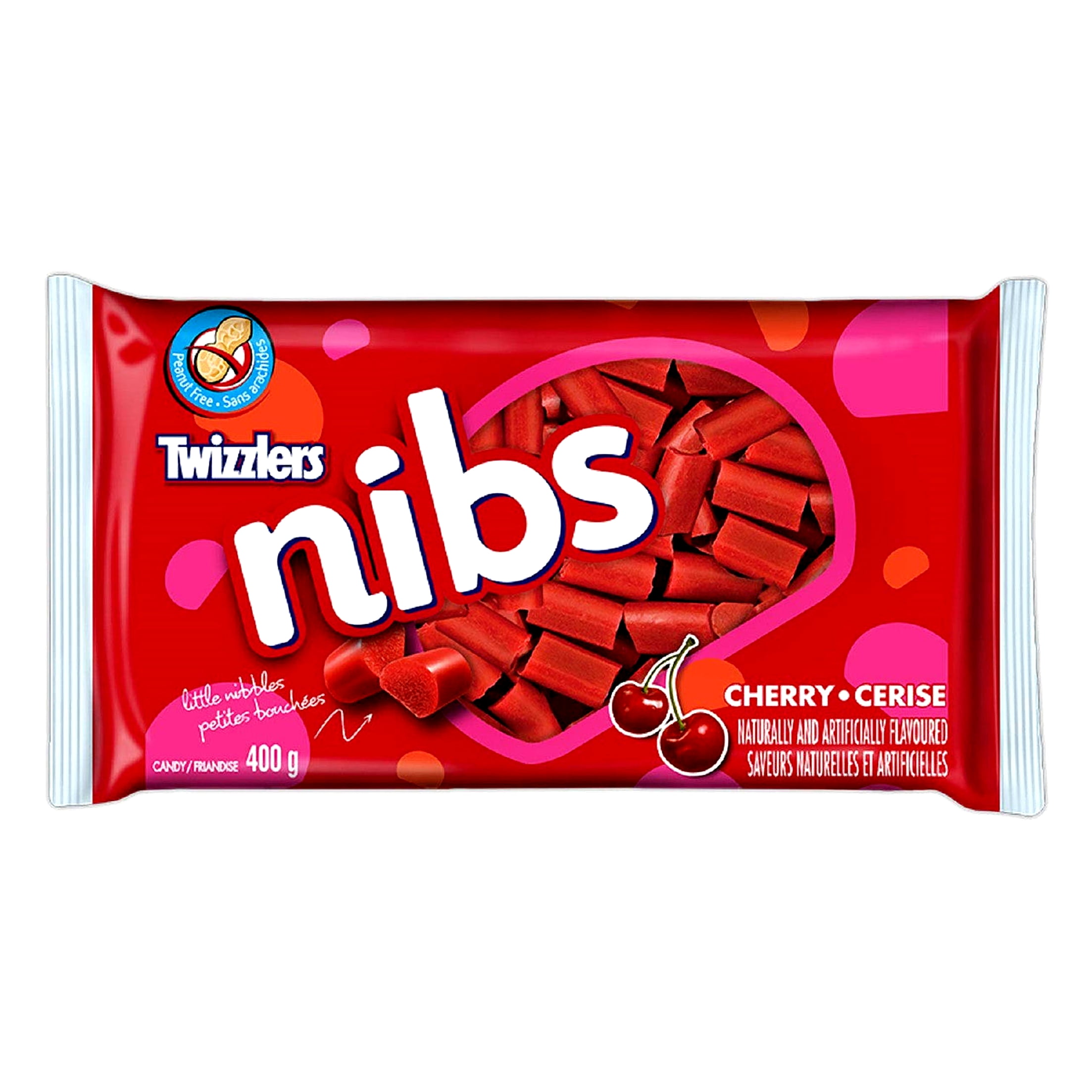 Twizzlers Nibs Cherry Flavored Licorice, 400g 14oz, Imported