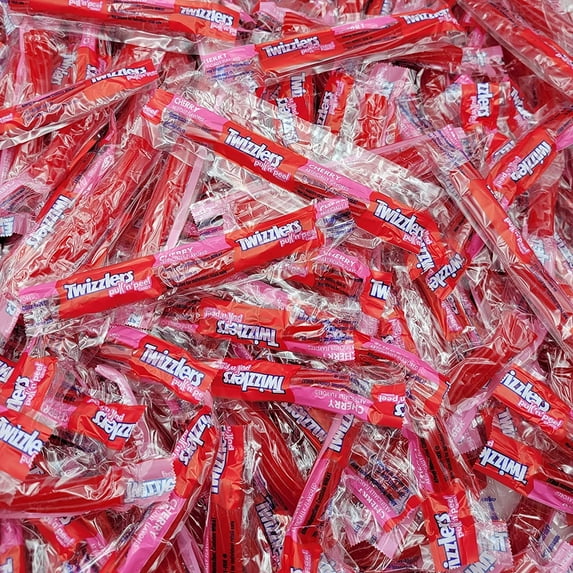 Twizzlers Pull-N-Peel Cherry Chewy Licorice Candy - Snacks Size Bulk Twizzlers - Individually Wrapped - 4 Pound