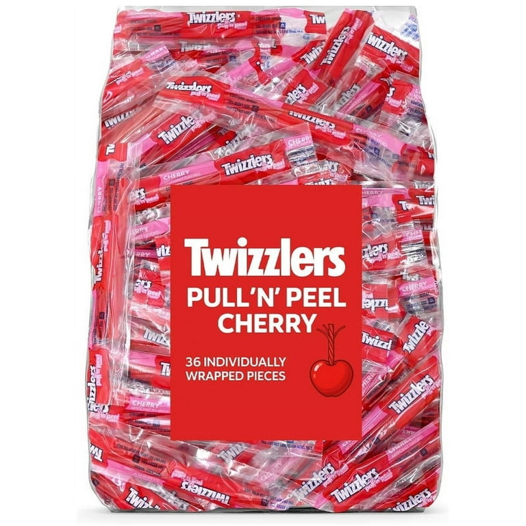 Twizzlers, Pull 'n' Peel Cherry Licorice Candy, 36-Count Snack