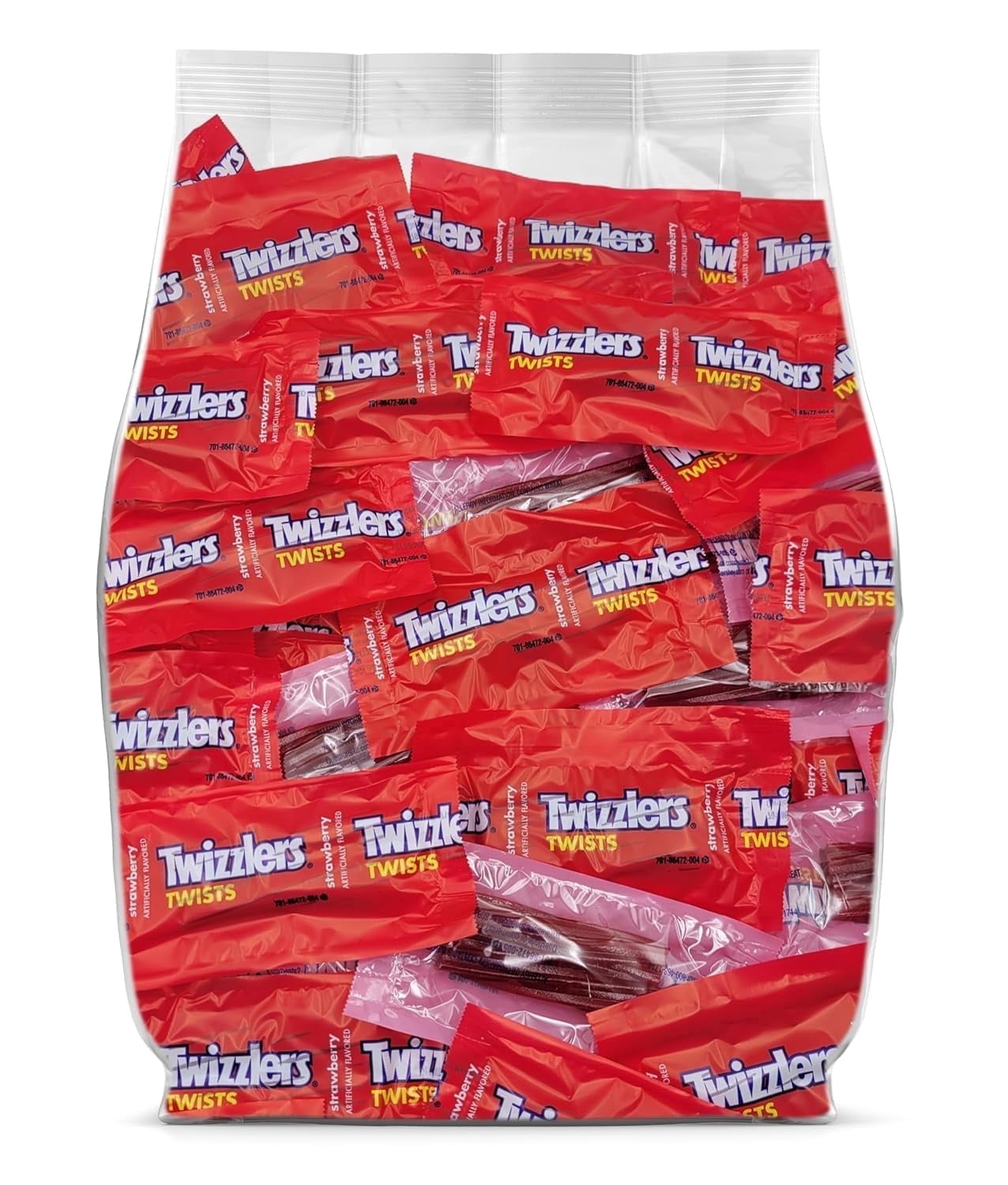 Twizlers Strawberry Licorice Bulk Candy 95 Pieces Individually Wrapped ...