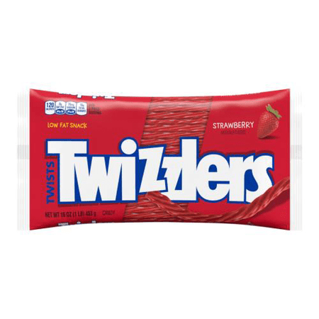 Twizzlers Strawberry Twists Candy, 16oz (Pack of 48)