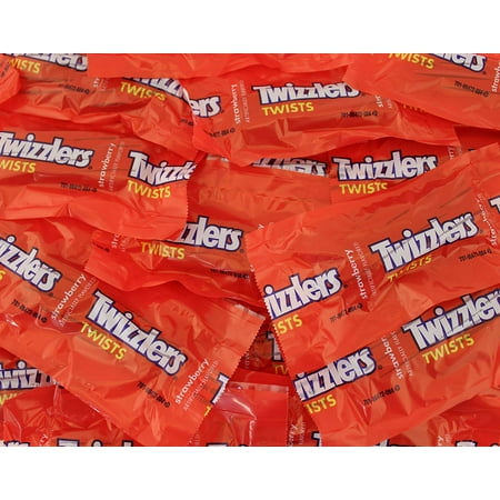 Twizzlers Twist Strawberry Flavored Snack Size Candy, Bulk 2 Pound Pack