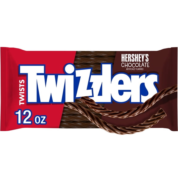 Twizzlers Twists HERSHEY's Chocolate Flavored Licorice Style Chewy Candy, Bag 12 oz