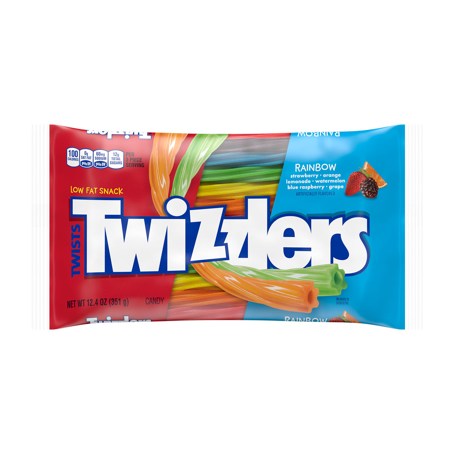Twizzlers Twists Rainbow Flavored Licorice Style Candy, Bag 12.4 oz - image 1 of 8