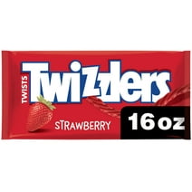 Twizzlers Twists Strawberry Flavored Licorice Style Low Fat Candy, Bag 16 oz