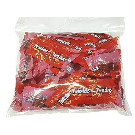 Twizzlers Twists Strawberry Flavored Wrapped Candy 2 Pound Bag - Individually Wrapped - 10 PACK
