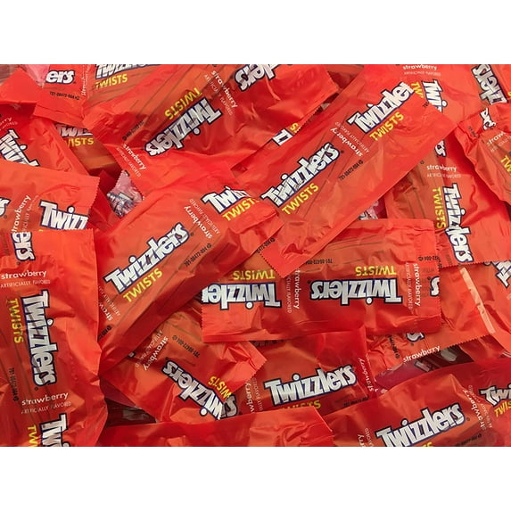 Twizzlers Twists Strawberry Flavored Wrapped Candy, Individually Wrapped (Pack of 2 Pounds)