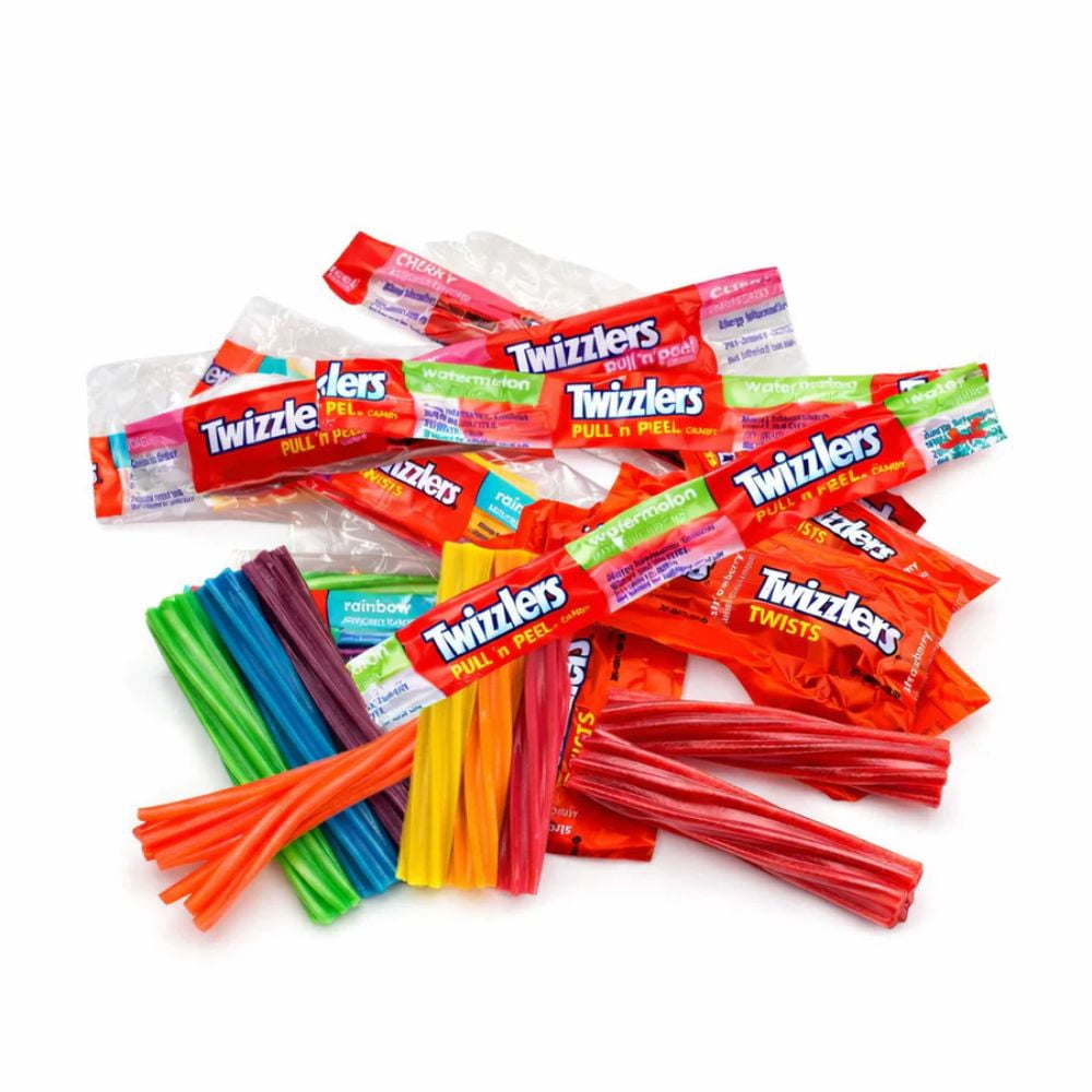 Twizzlers Twists  Pull ’N’ Peel Variety Pack Chewy Candy – Individually Wrapped – Bulk Value Pack