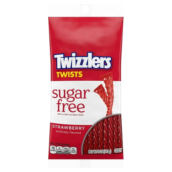 Twizzlers Zero Sugar - Strawberry Twists 5 oz Bag (Pack of 3)