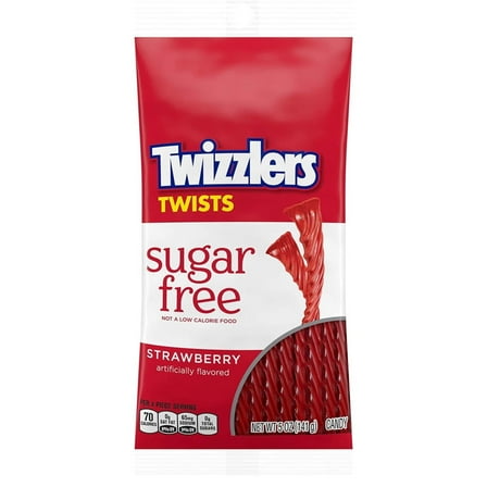 Twizzlers Zero Sugar - Strawberry Twists 5 oz Bag (Pack of 5)
