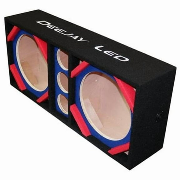 Deejay Led D12T3BLUE 12 in. Two Woofers Plus Three Tweeters Blue Empty Chuchera Speaker Enclosure