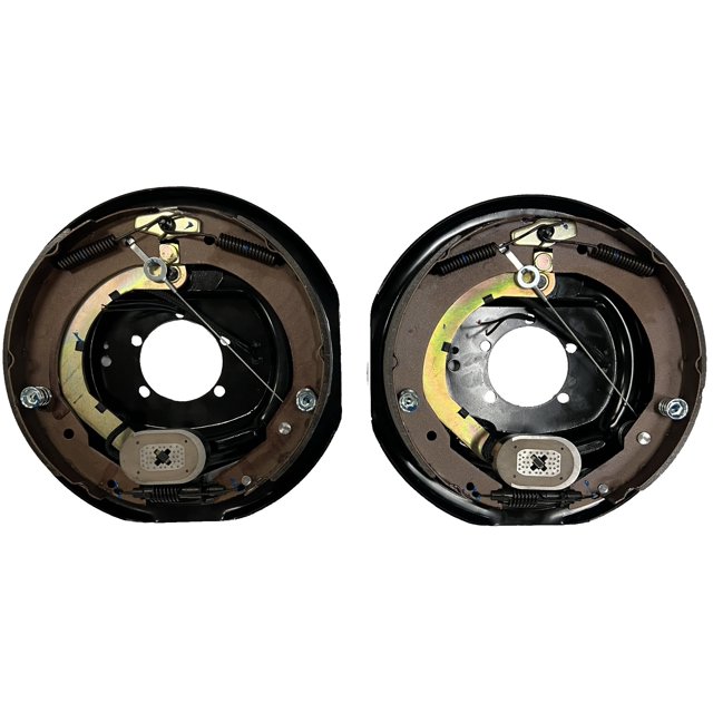 Two 12" x 2" Electric Brake Trailer Self Adjusting Backing Plates Left