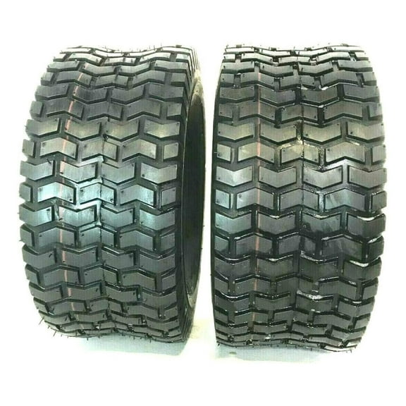 Two 15x6.00-6 Lawn Mower Tractor Turf Tires Tubeless NHS 4 Ply Rated