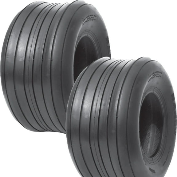 Two 16x6.50-8 4 Ply RIB LAWN MOWER Tractor Tires 16x650x8 Tubeless Heavy Duty