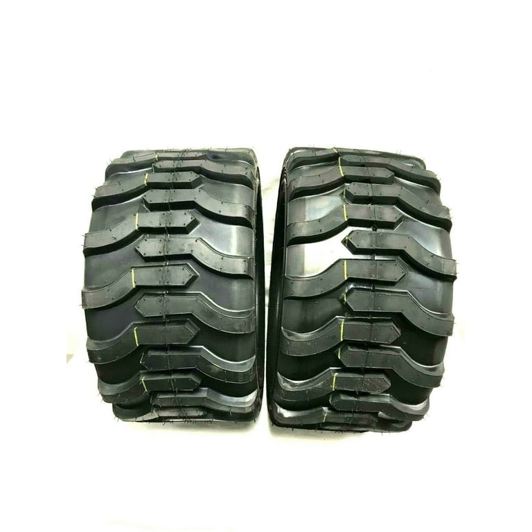 Two 18x8.50-10 Lawn Tractor Mower Tires Lug R-4 Skid Steer Bar R4