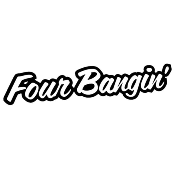 Two (2) BLACK Four Bangin JDM Illest Vinyl Decal Car Window Sticker