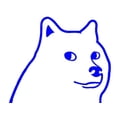 thumbnail image 1 of Two(2) Blue Doge Meme Such Vinyl MUCH Car Decal Vinyl Window Wall Sticker WOW, 1 of 1
