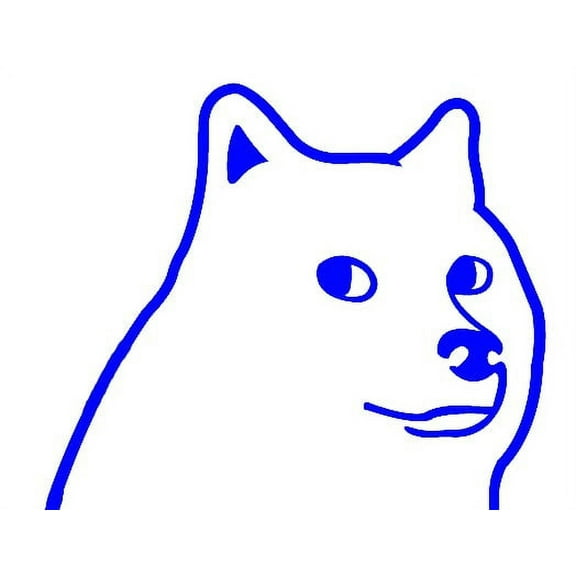 Two(2) Blue Doge Meme Such Vinyl MUCH Car Decal Vinyl Window Wall Sticker WOW