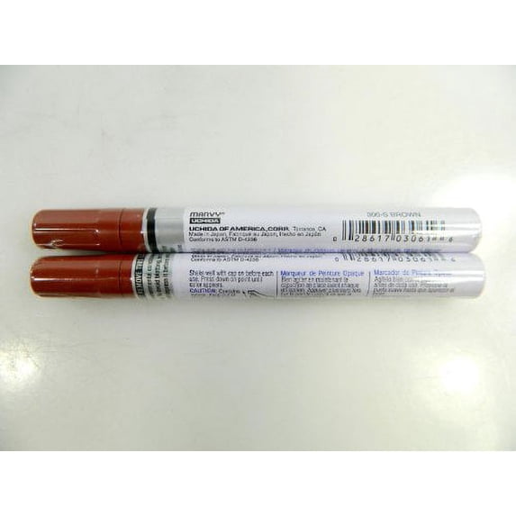 Two (2) Deco Color Marvy Uchida Broad Line Opaque Paint Marker (Brown)