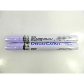 Two (2) Deco Color Marvy Uchida Broad Line Opaque Paint Marker Pale Violet