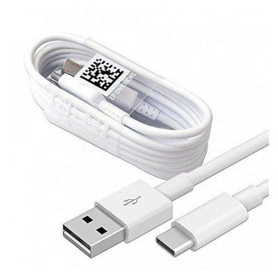 Two (2) OEM Samsung USB-C Data Charging Cables for Galaxy S9/S9 Plus/S8/S8+/Note8 -White EP-DN930CWE- Bulk Packaging - New