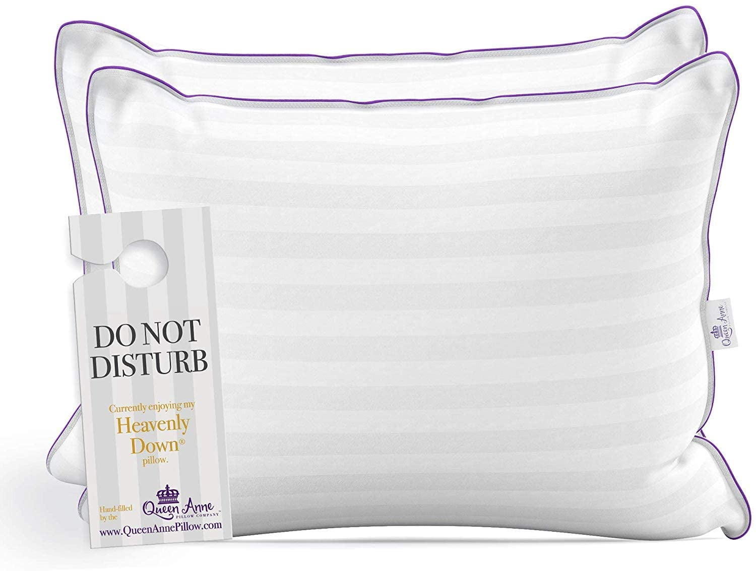 A1hc Organic Cotton Pillow Insert, 95% Feather 5% Down, White,Set of 2 - 24x24