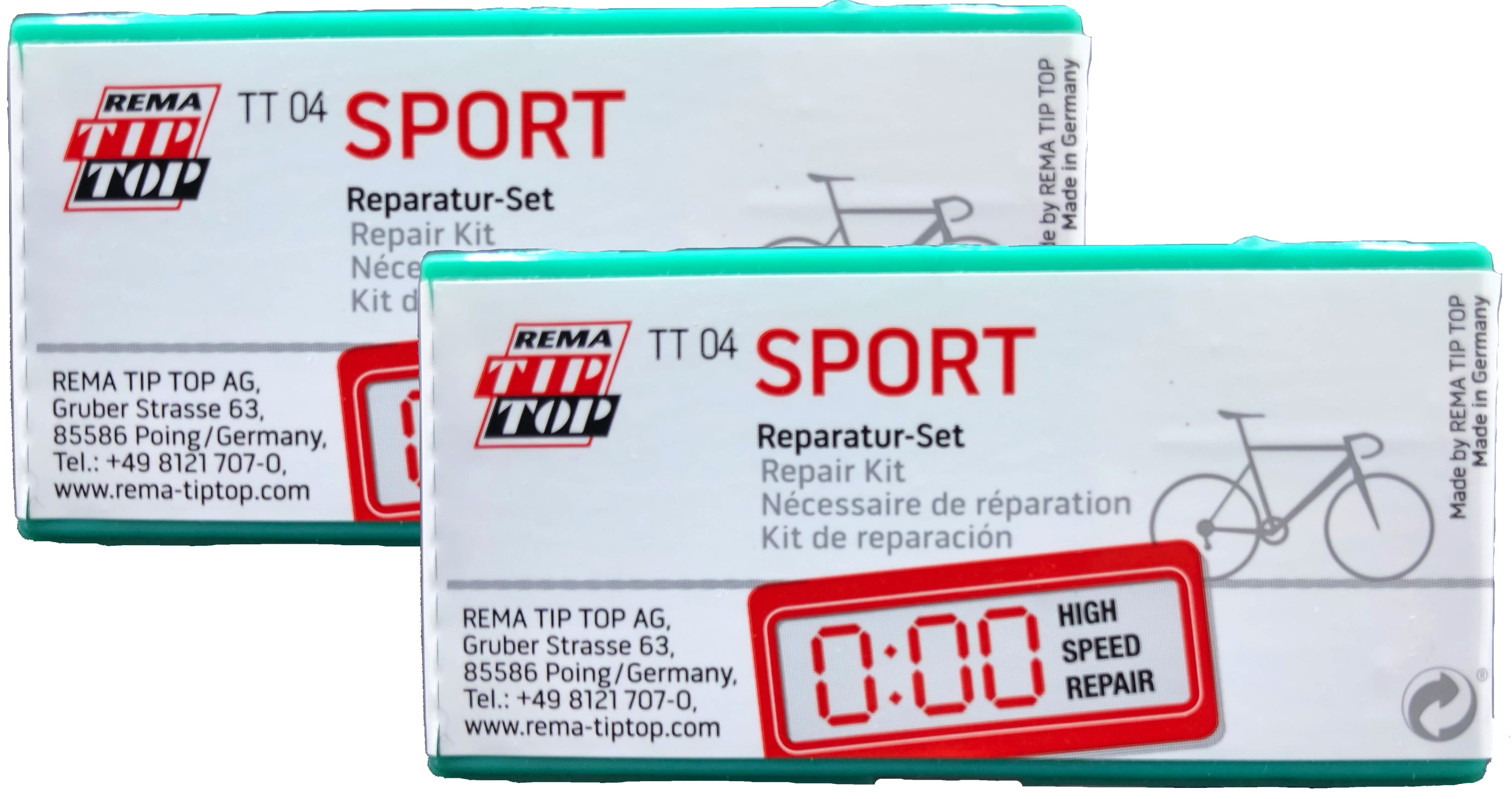 Two (2) REMA Sport Bicycle Narrow Tube Patch Repair Kits TT04 (24) - TT O4
