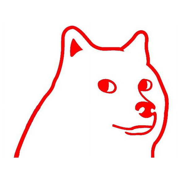 Two(2) Red Doge Meme Such Vinyl MUCH Car Decal Vinyl Window Wall Sticker WOW