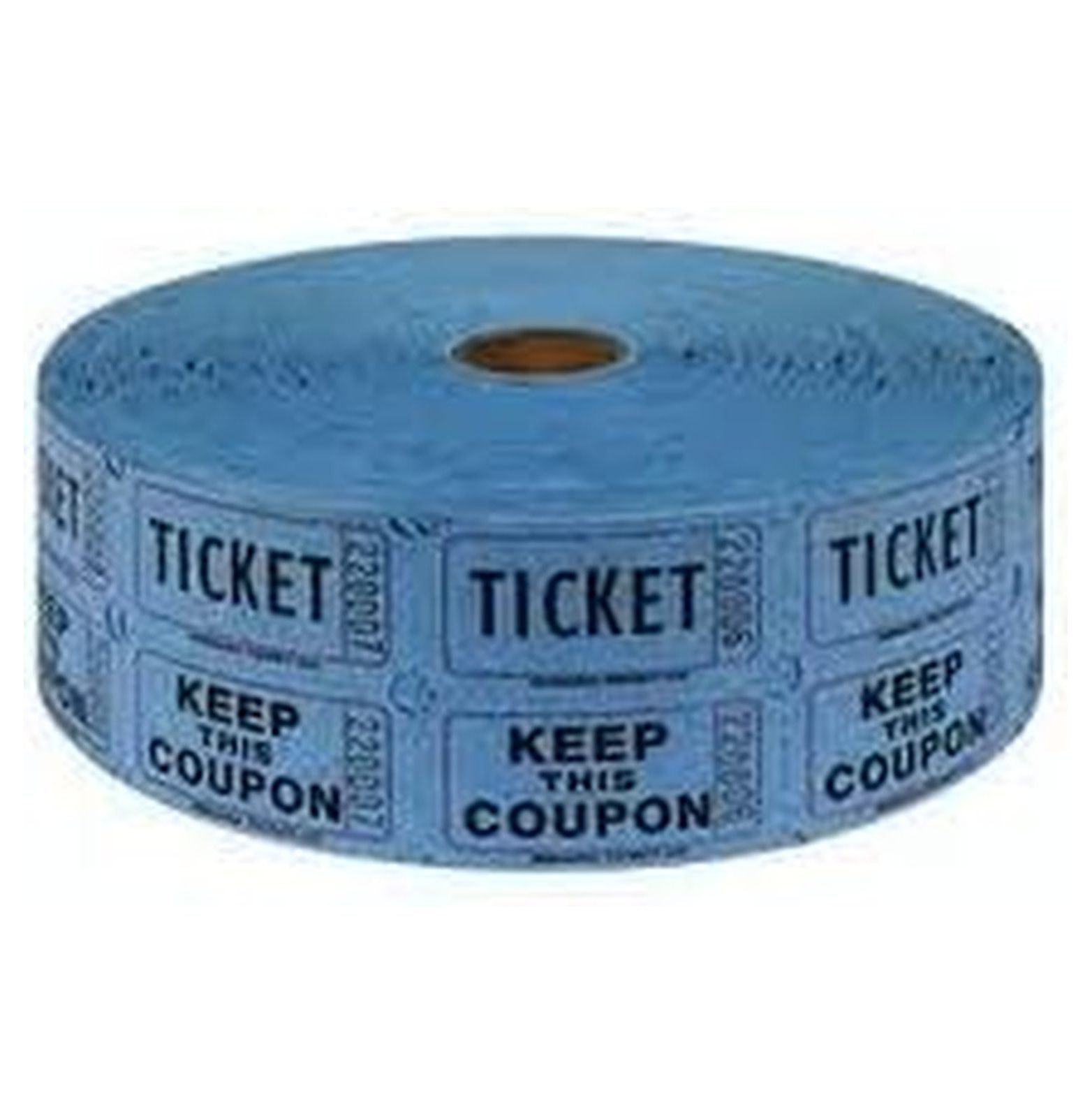 Two (2) Rolls of Two-part Blue Double Roll Raffle Tickets Totaling ...
