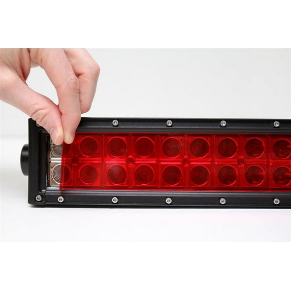 Two 2" x 4" Red Universal LED Lamp Film Covers
