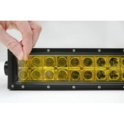 Two 2 x 6 Yellow Universal LED Light Bar Film Covers