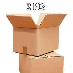 27.5"x20"x20" Corrugated Moving Boxes, Heavy-Duty for Packing & Storage, 2-Pack