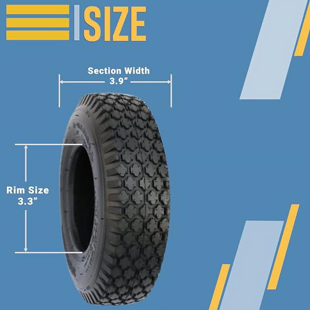 (Two) 4.10/3.50-6 4.10/3.50x6 410/350-6 Stud Tubeless 4 Pr Heavy Duty ...